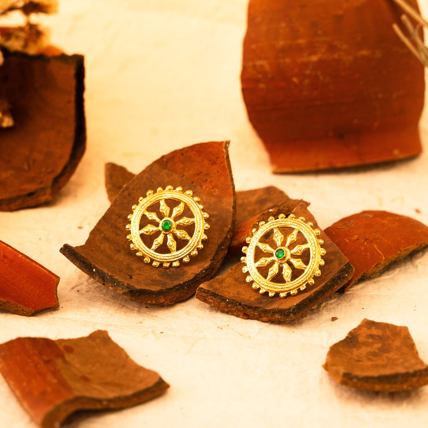 Dharmawheel Earring
