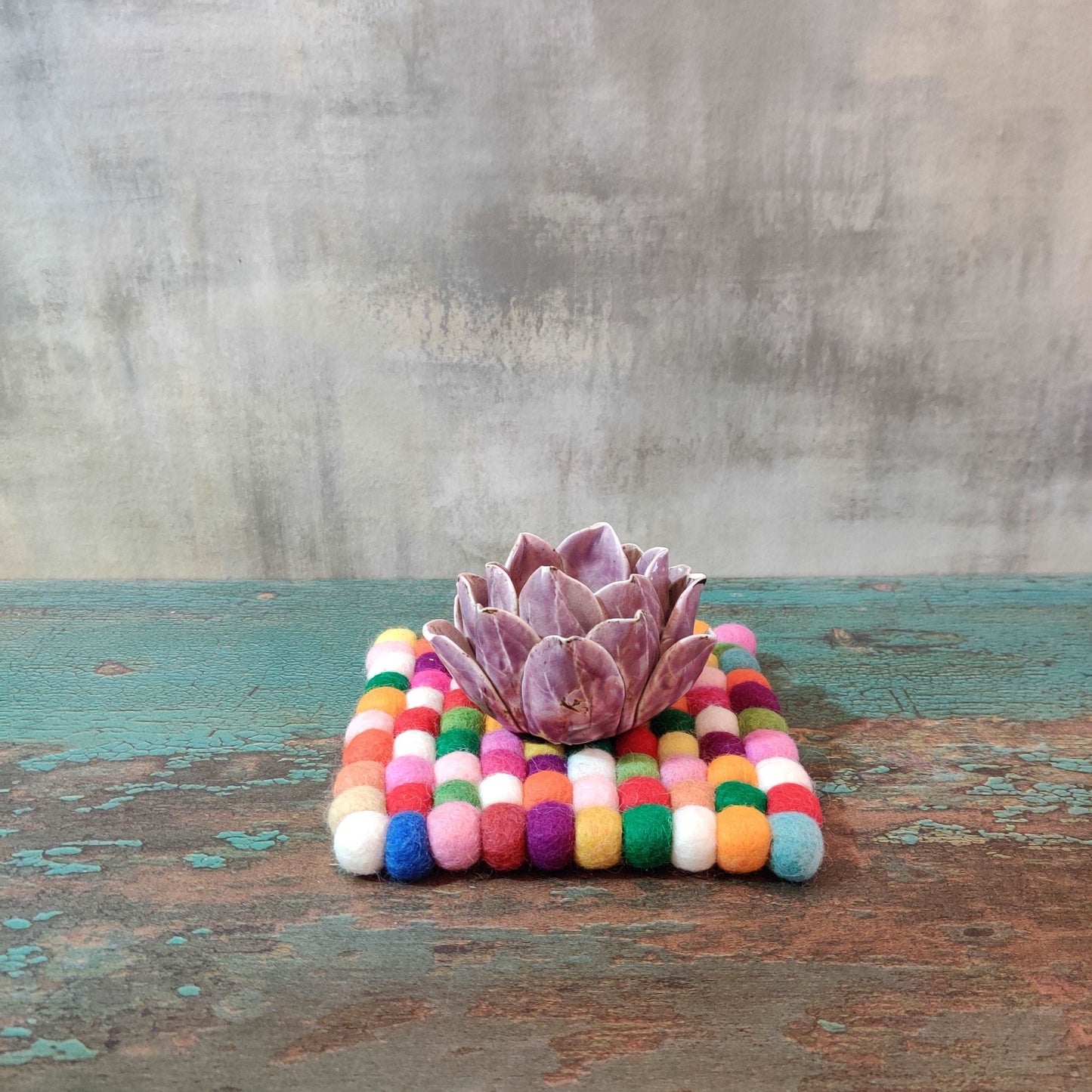 Felt Ball Square Mat (S)
