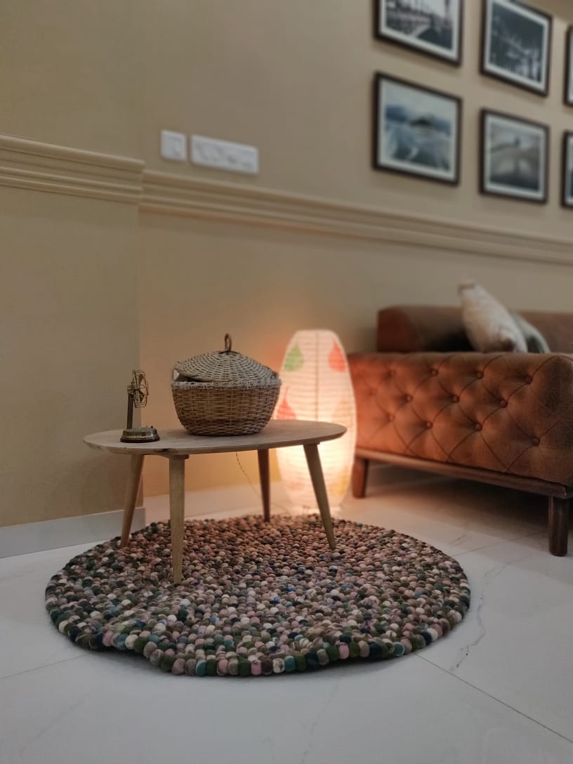 Felt Ball Floor Rug