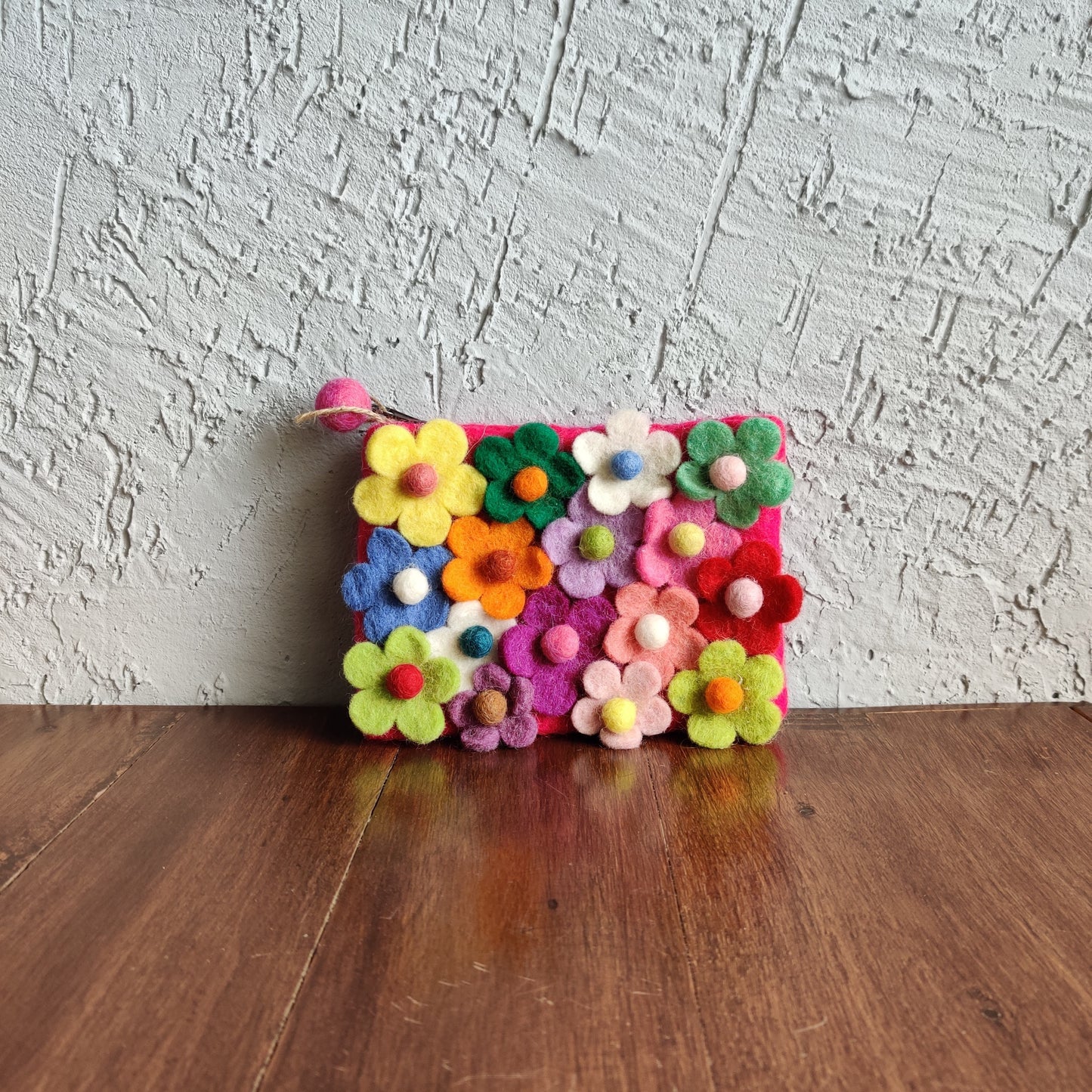 Floral Cluster Geometric Pouches
