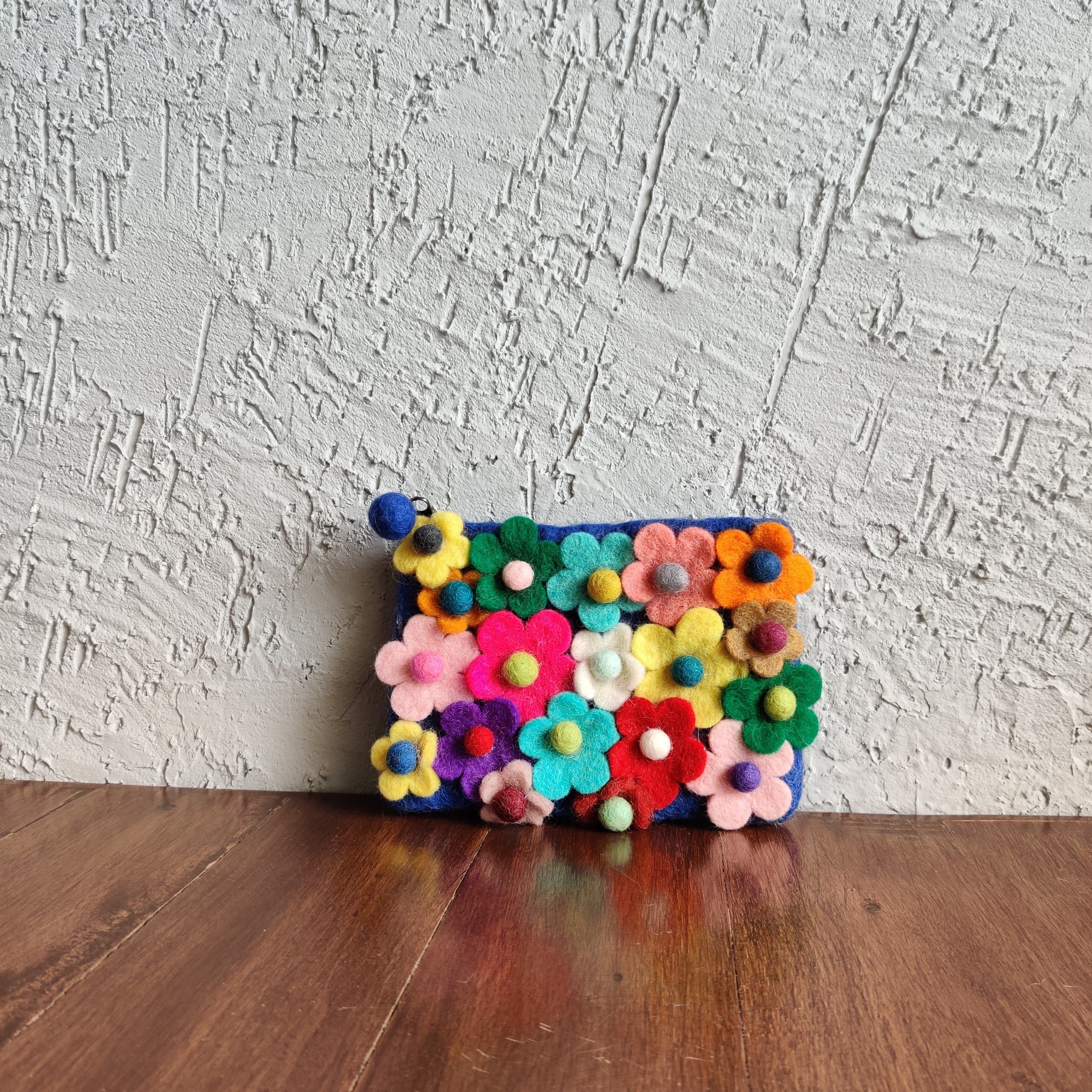 Floral Cluster Geometric Pouches