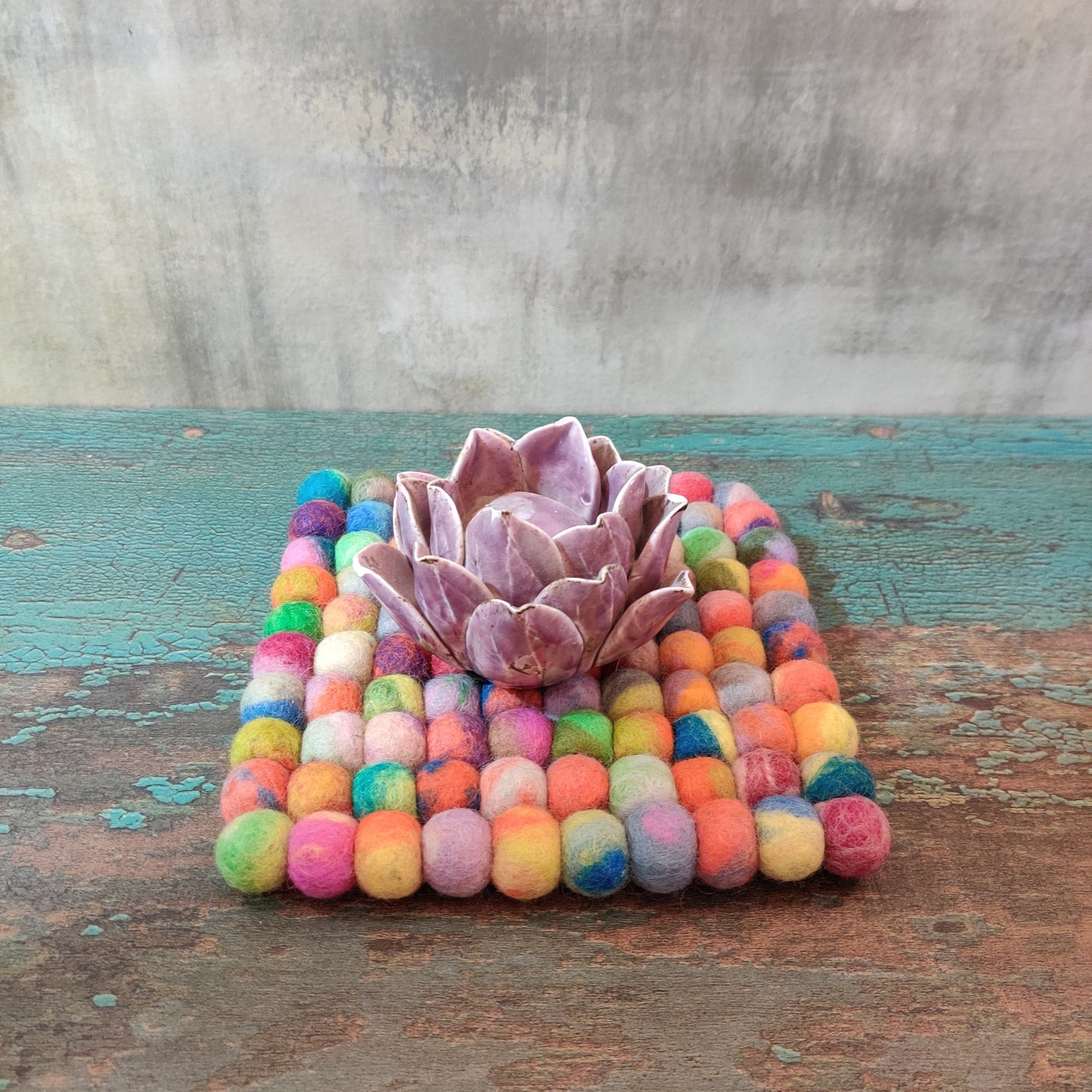 Felt Ball Square Mat (S)
