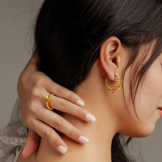 Twisted Bloom Hoops