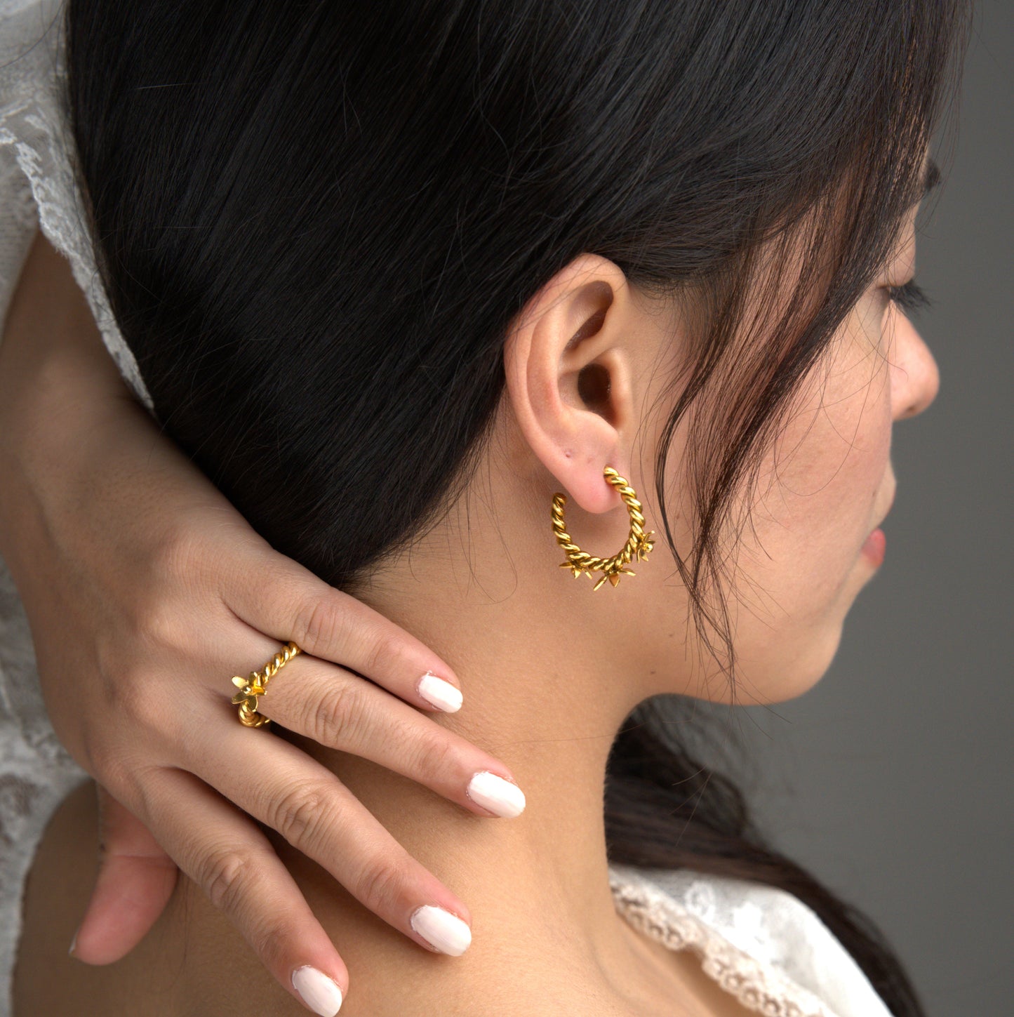 Twisted Bloom Hoops