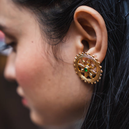 Dharmawheel Earring