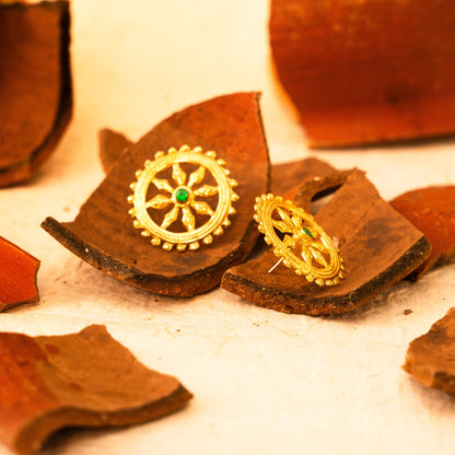 Dharmawheel Earring