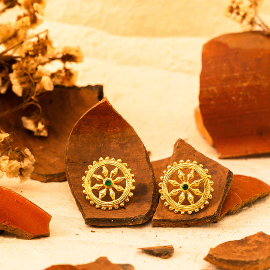 Dharmawheel Earring