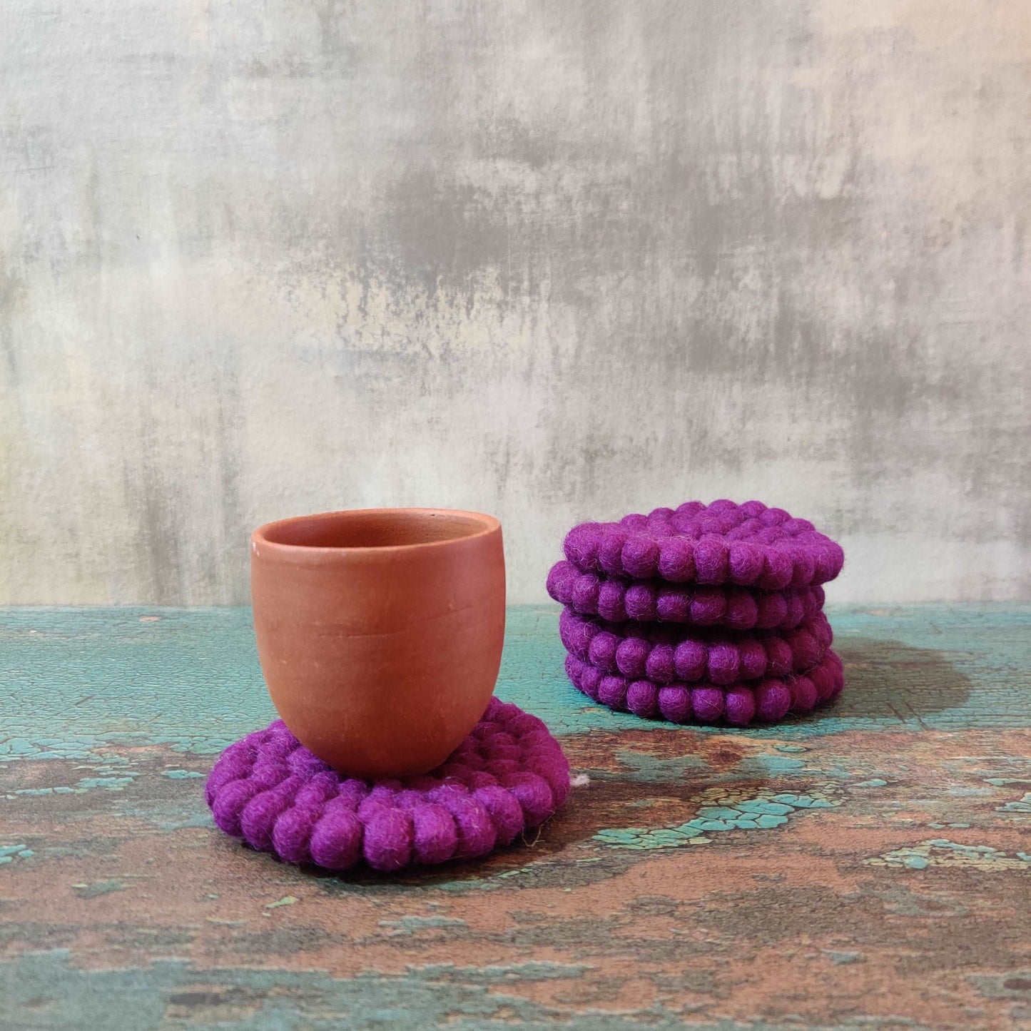 Felt Ball Round Coaster