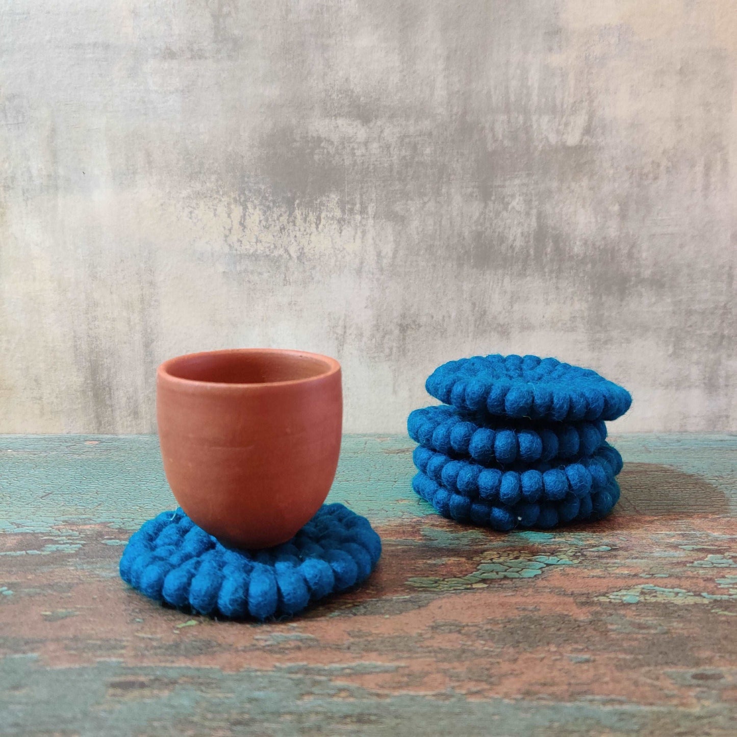 Felt Ball Round Coaster