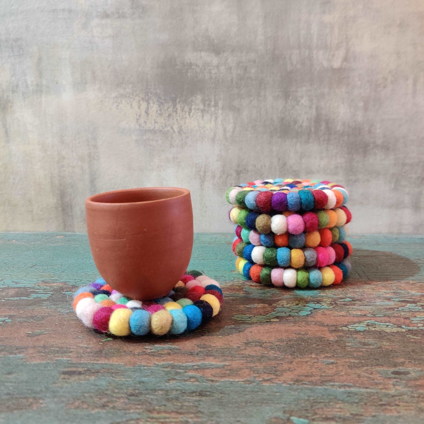 Felt Ball Round Coaster