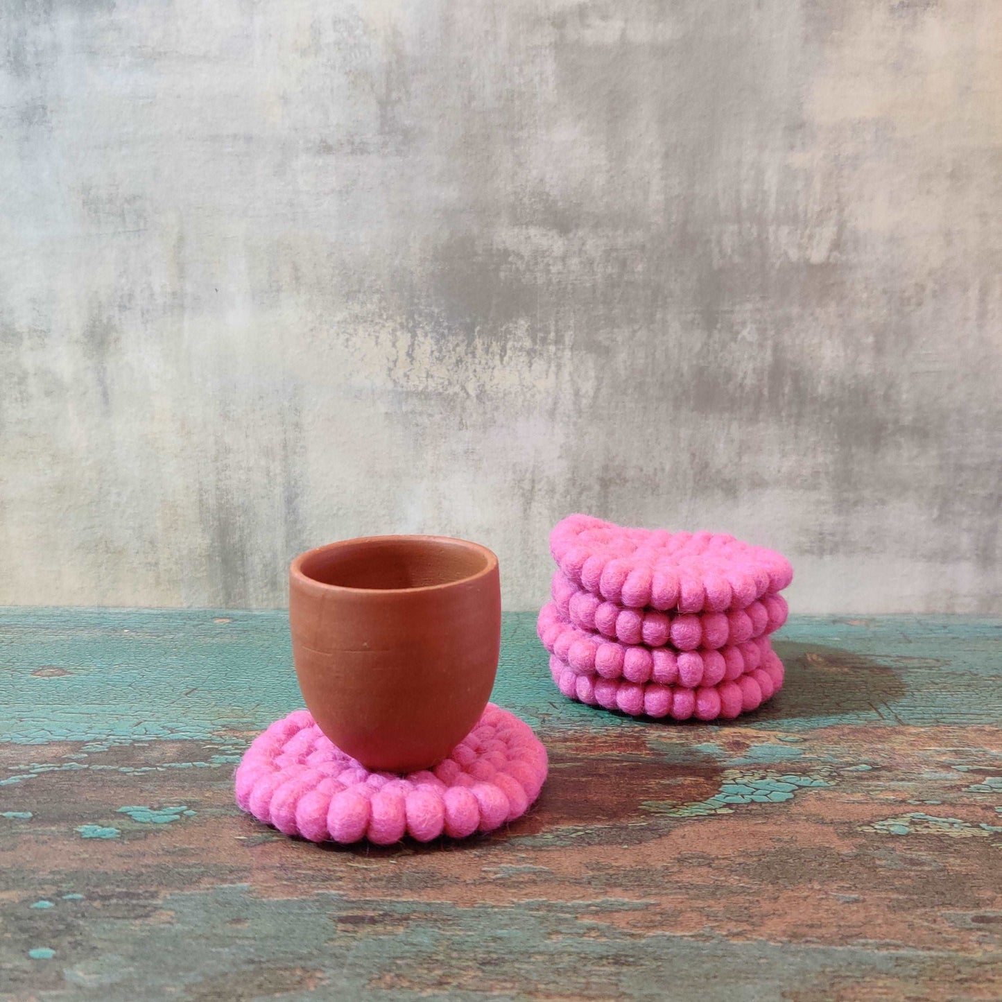 Felt Ball Round Coaster