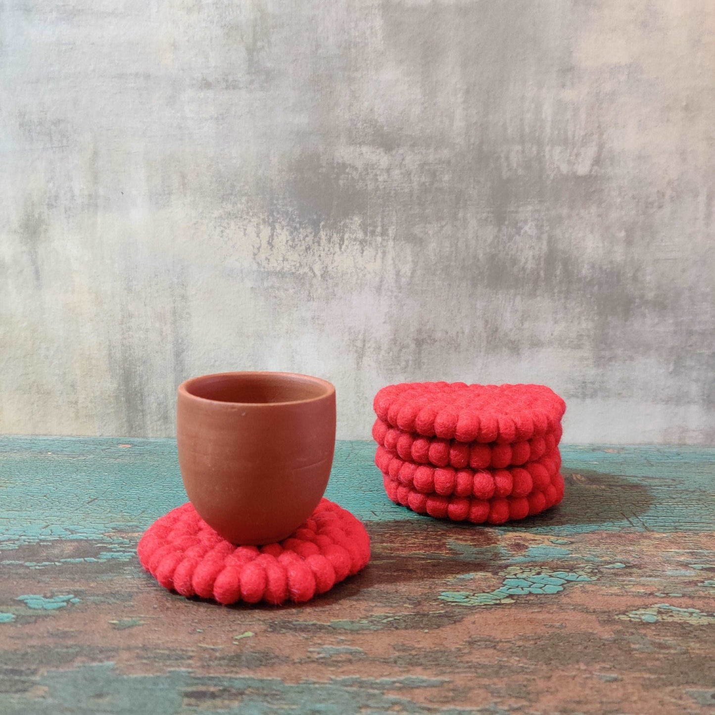 Felt Ball Round Coaster