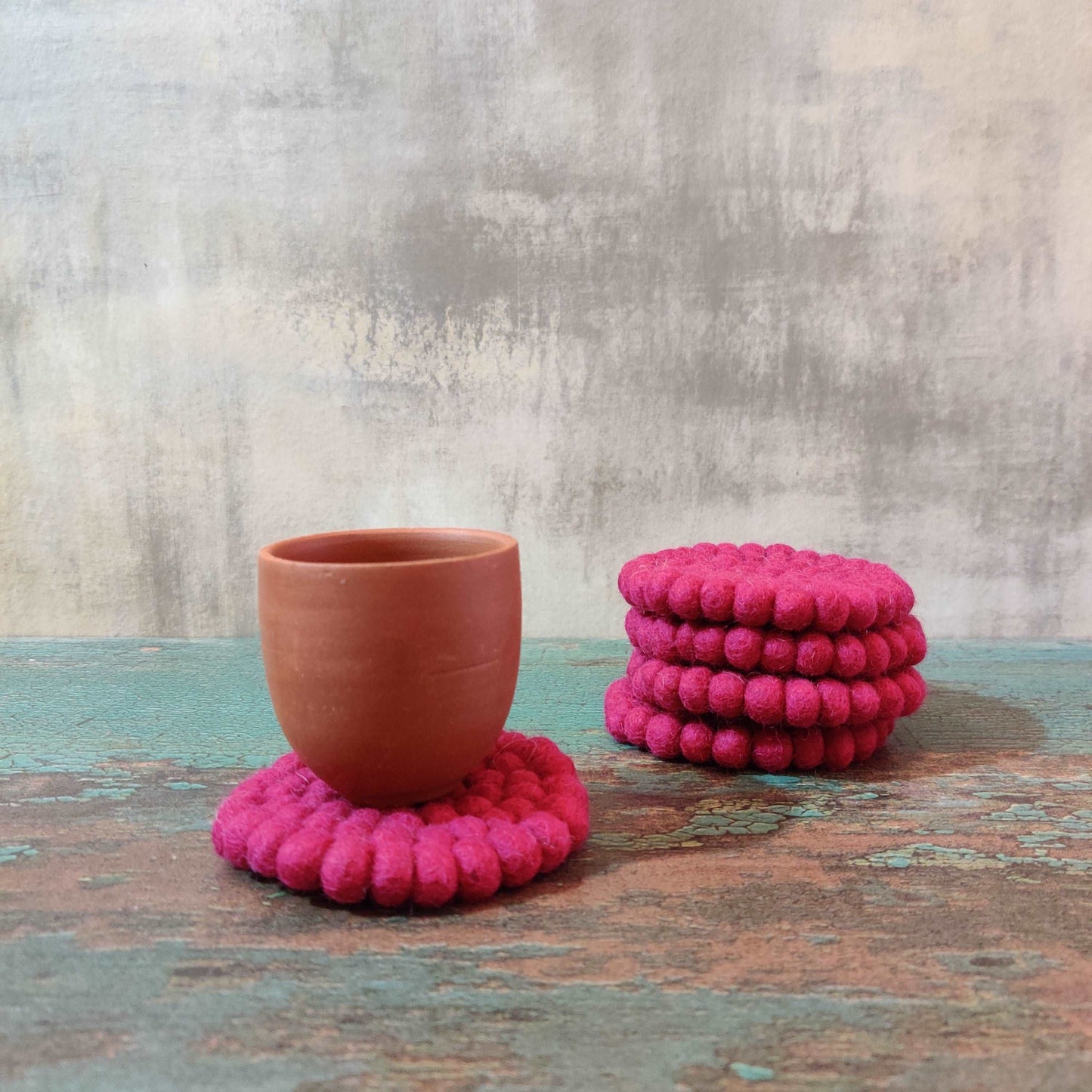 Felt Ball Round Coaster