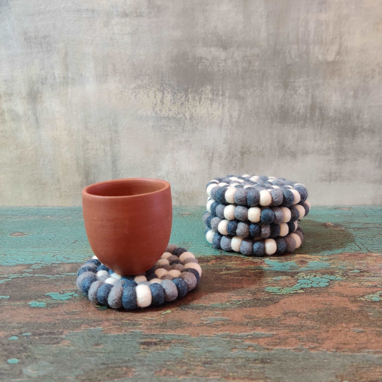 Felt Ball Round Coaster
