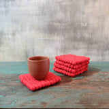 Felt Ball Square Coaster