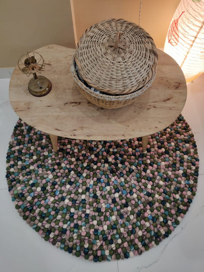 Felt Ball Floor Rug