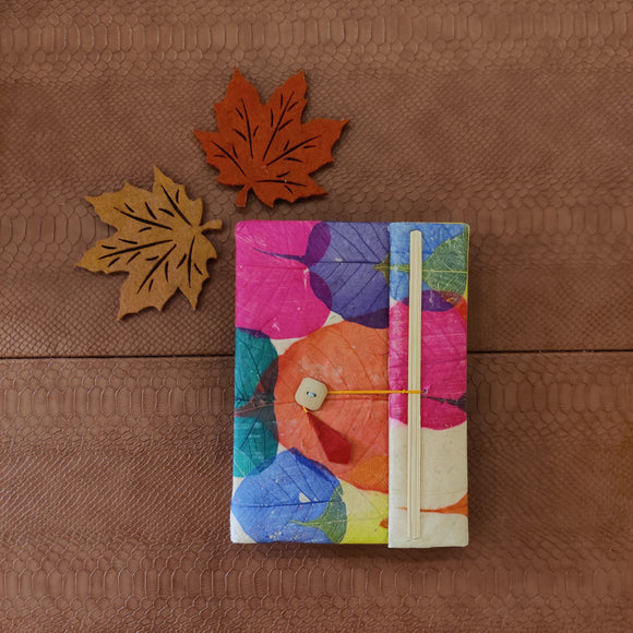 Multi-color Peepal Leaves Journal