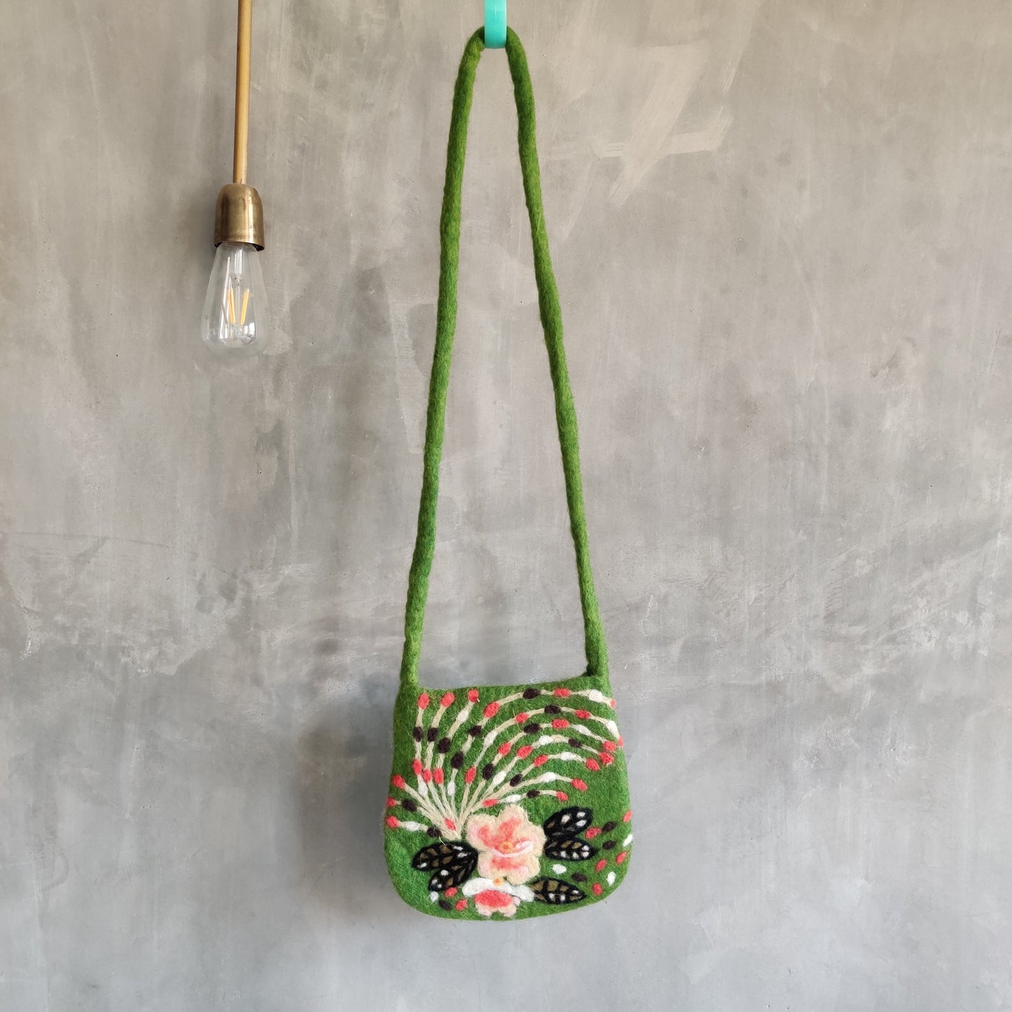 Flower Embroidered Sling Bag