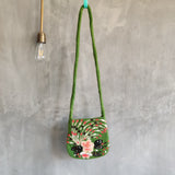 Flower Embroidered Sling Bag