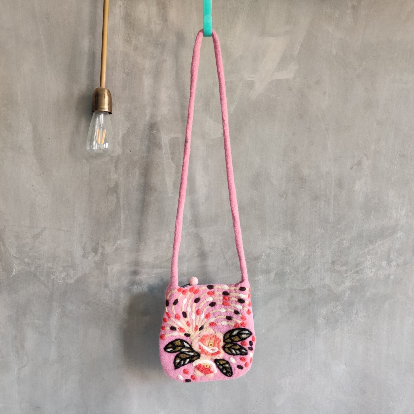 Flower Embroidered Sling Bag